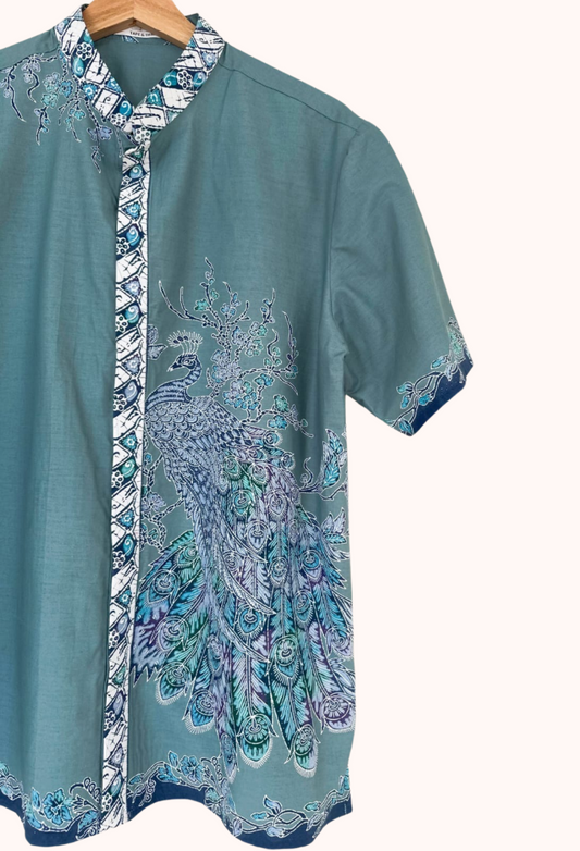 Men's Batik Short Sleeve Shirt
