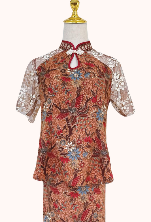 Cheongsam Top and Skirt Set