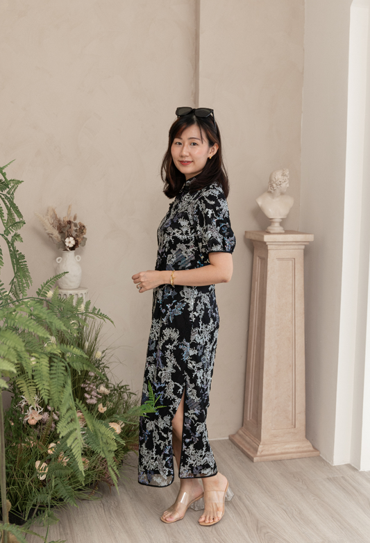 Sequinned Embellished Cheongsam