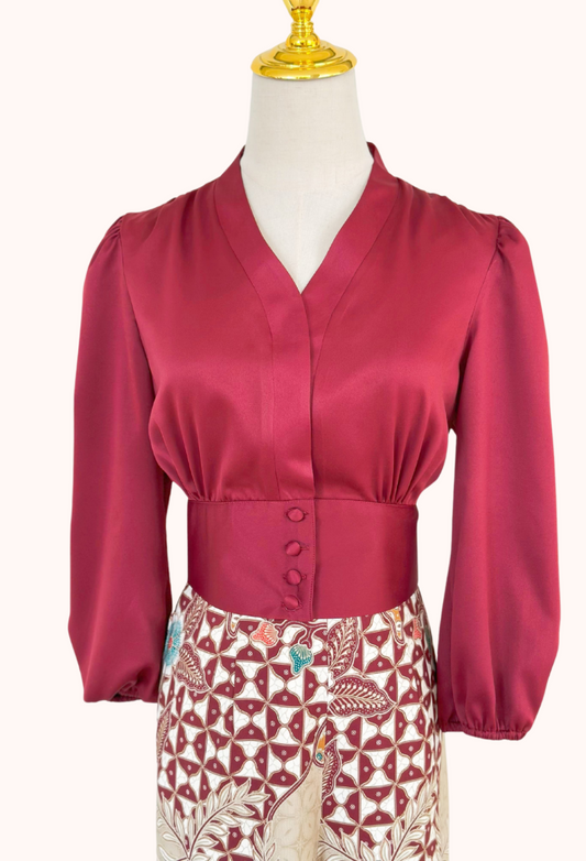 Silk Top and Batik Pants Set