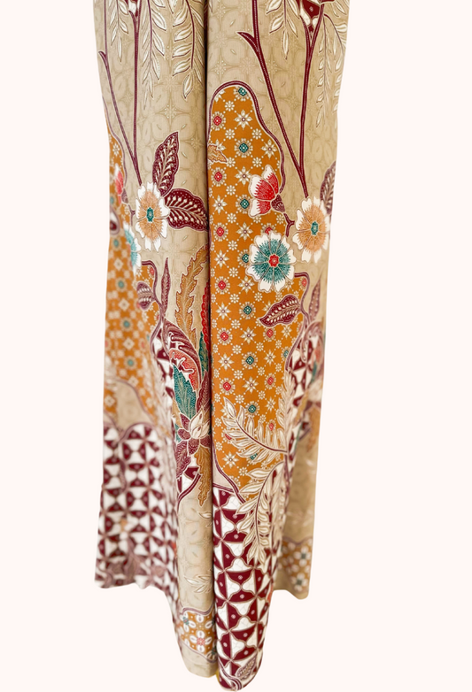 Silk Top and Batik Pants Set
