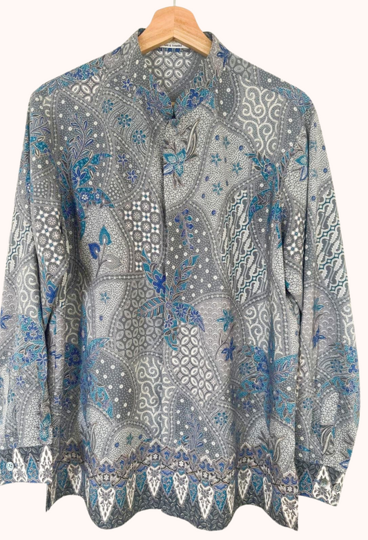 Men's Batik Long Sleeve Shirt