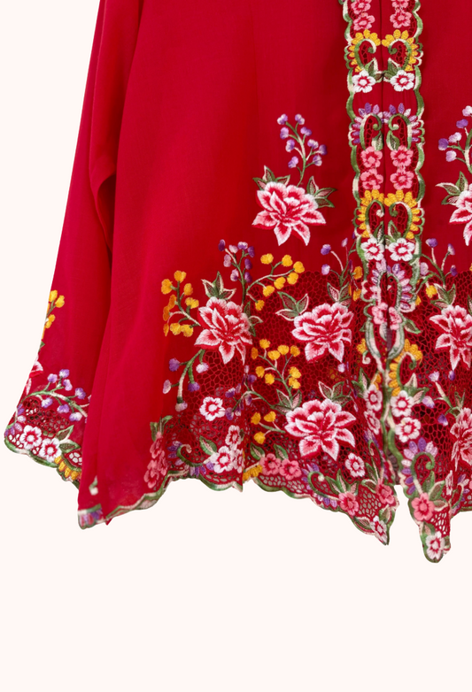 (XL) Red Kebaya