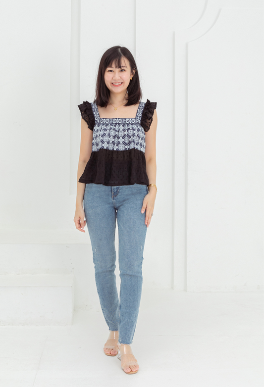 Luna Peplum Crop Top