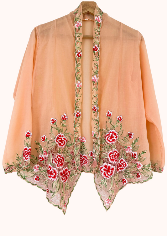 (L) Light Orange Kebaya