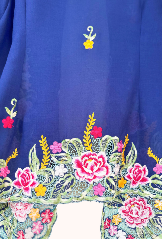 (XL) Royal Blue Kebaya