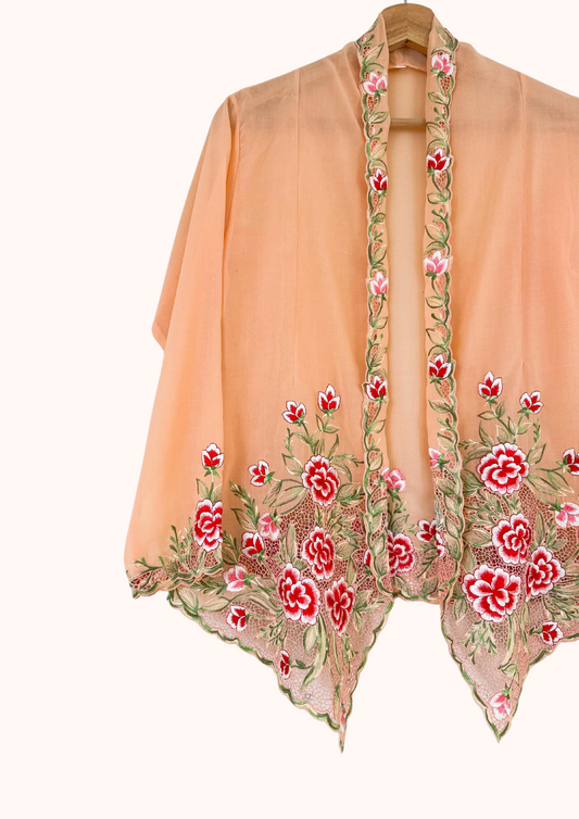 (L) Light Orange Kebaya