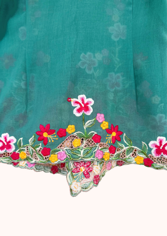 (S) Turquoise Green Kebaya