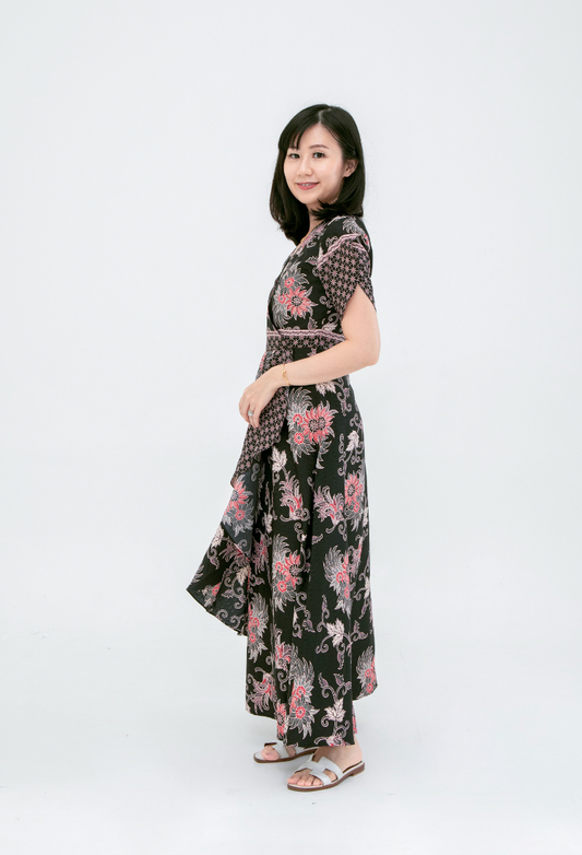 Chantily Dress in Batik Dobby