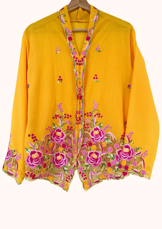 (2XL) Yellow Kebaya