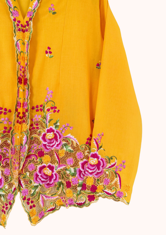 (2XL) Yellow Kebaya