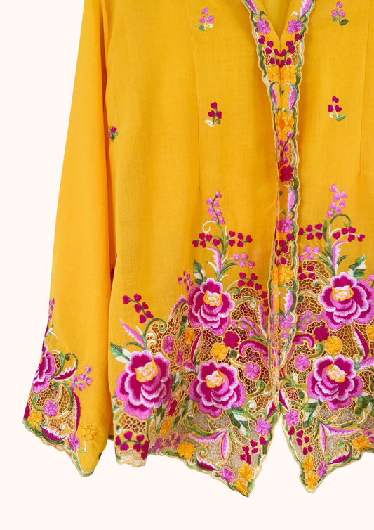 (2XL) Yellow Kebaya