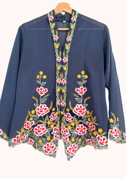 (S) Dark Blue Kebaya