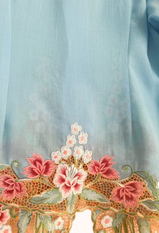 (M) Baby Blue Kebaya