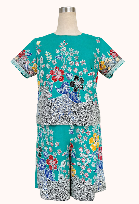 Batik Top and Shorts Set