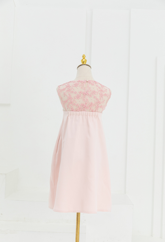 Hyacinth Silk Satin Dress in Pink