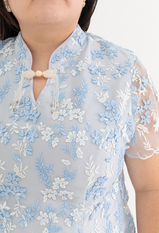 Embellished Lace Cheongsam (Plus sized)