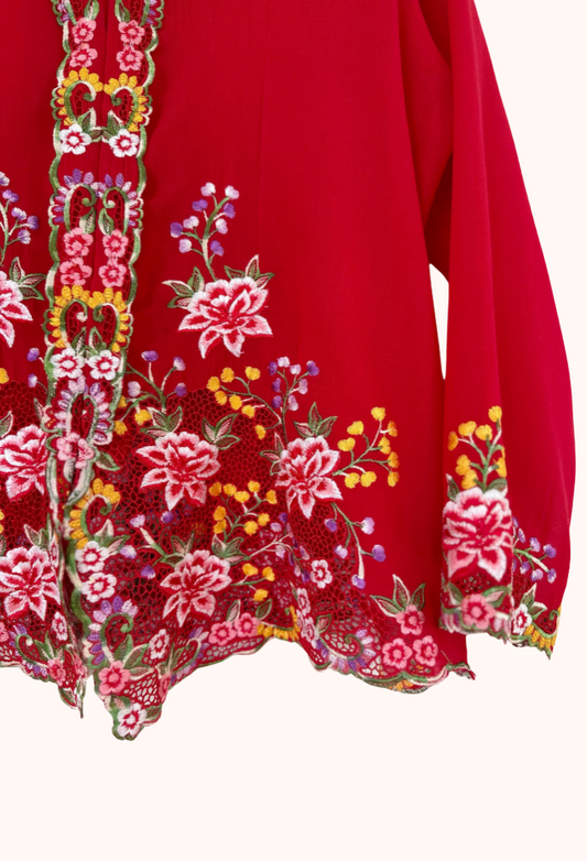 (XL) Red Kebaya