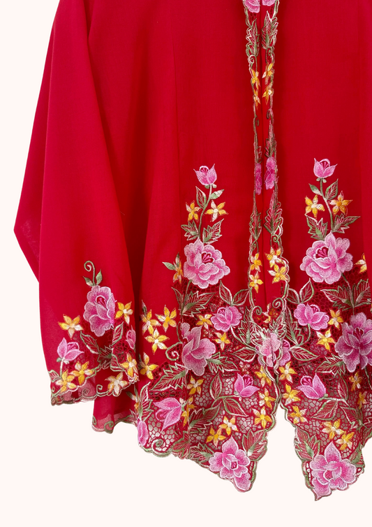 (4XL) Red Kebaya