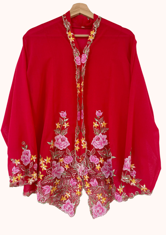 (4XL) Red Kebaya