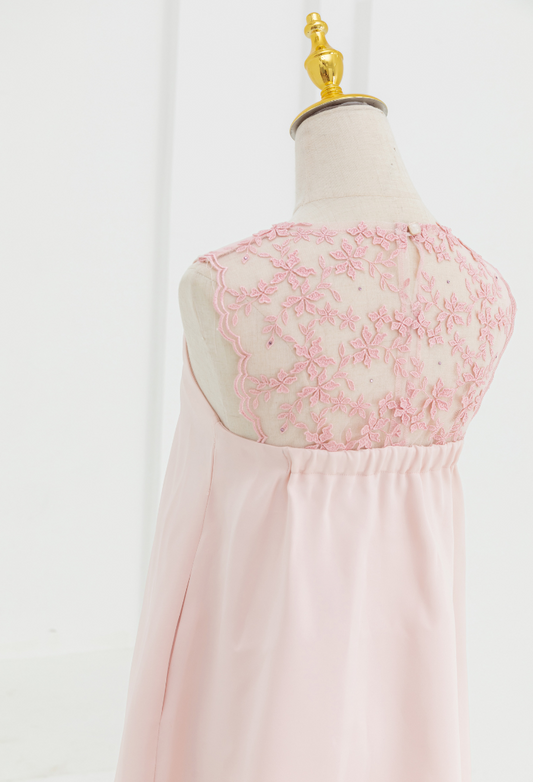 Hyacinth Silk Satin Dress in Pink