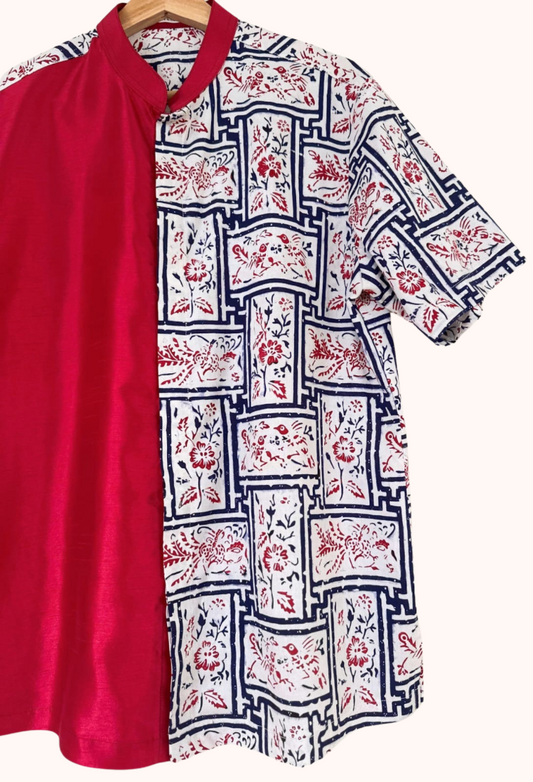 Men's Batik Short Sleeve Shirt