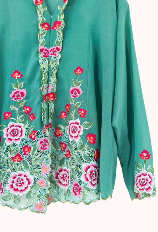 (5XL) Light Turquoise Green Kebaya