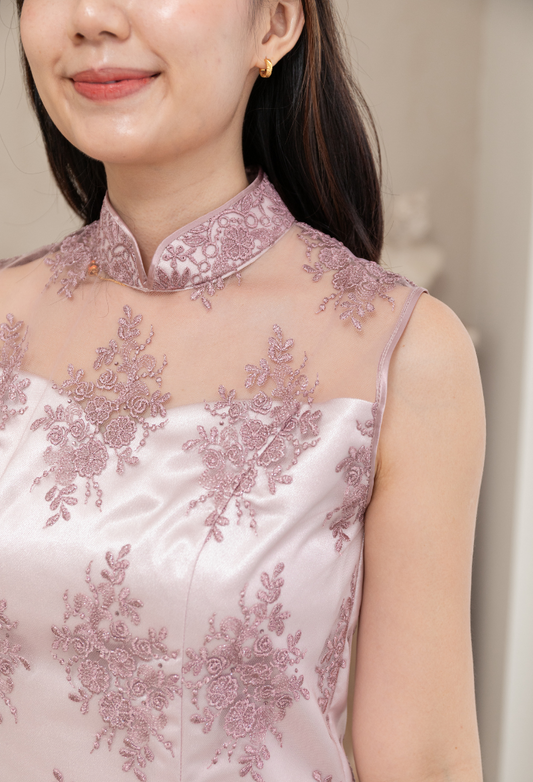 Embellished Lace Cheongsam