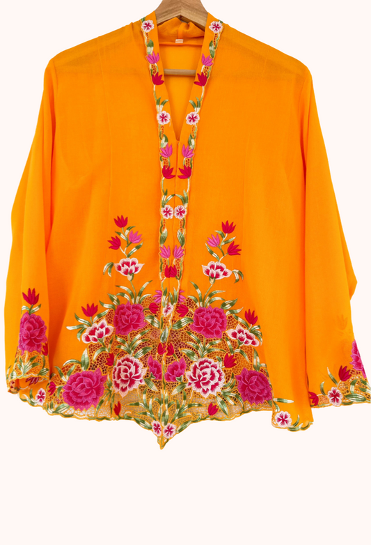 (XL) Orange Kebaya