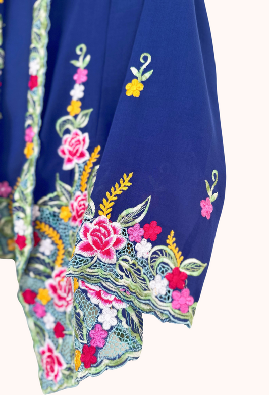 (XL) Royal Blue Kebaya