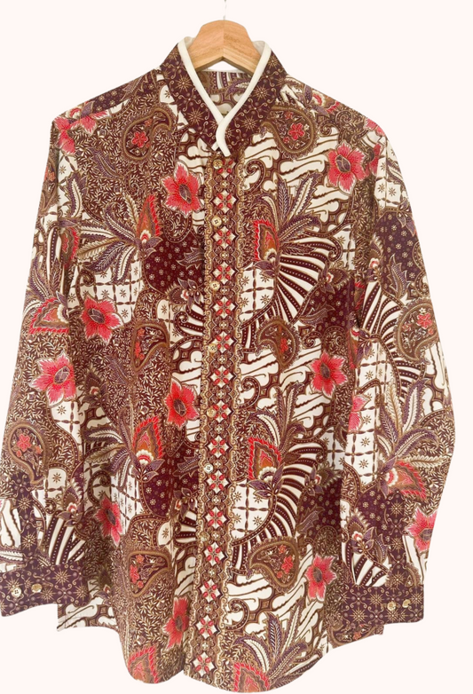 Men's Batik Long Sleeve Shirt