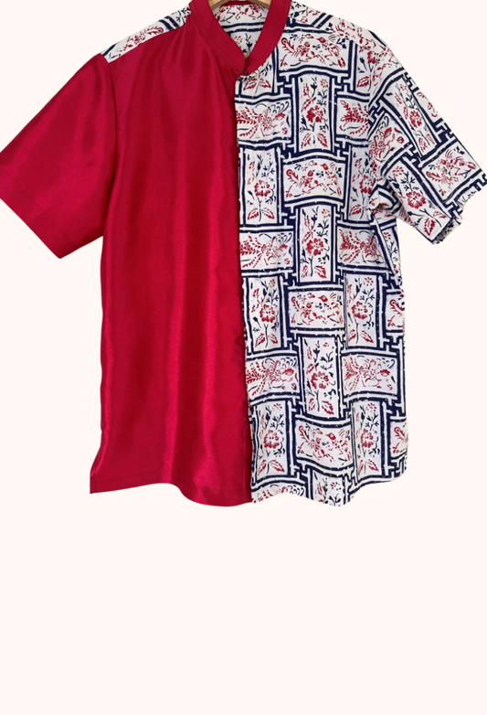 Men's Batik Short Sleeve Shirt