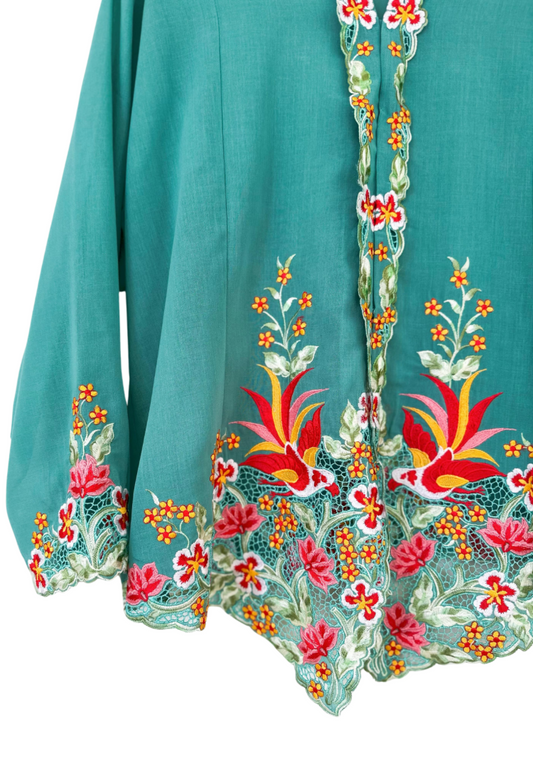 (3XL) Light Turquoise Green Kebaya