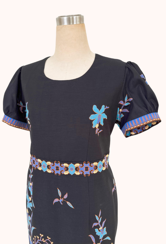 Black Batik Work Dress