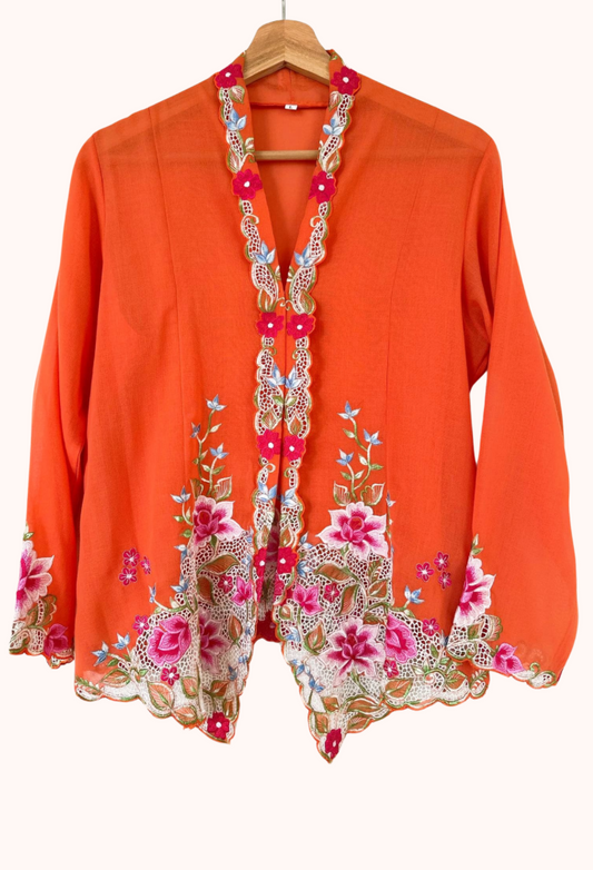 (L) Orange Kebaya