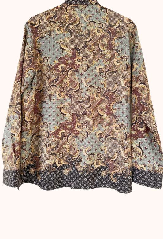 Men's Batik Long Sleeve Shirt