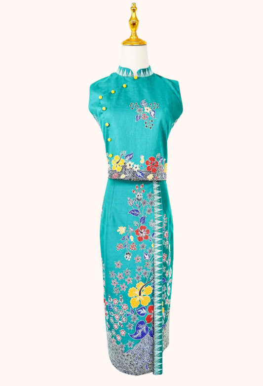 Cheongsam Top and Skirt Set