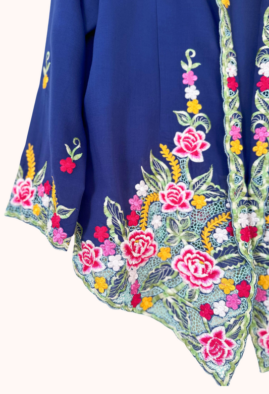 (XL) Royal Blue Kebaya