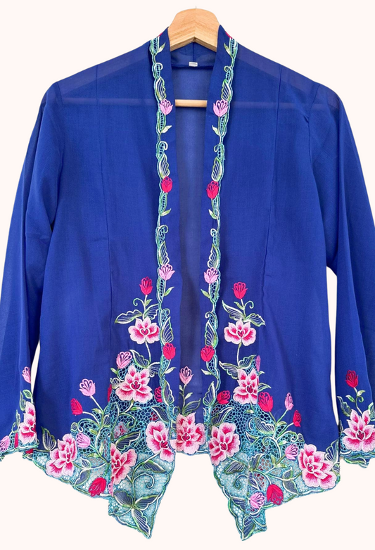 (M) Royal Blue Kebaya