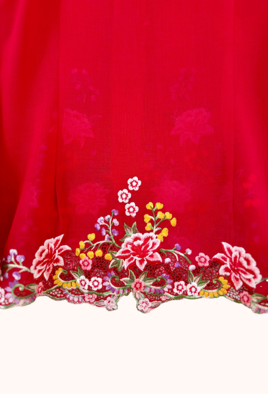 (XL) Red Kebaya