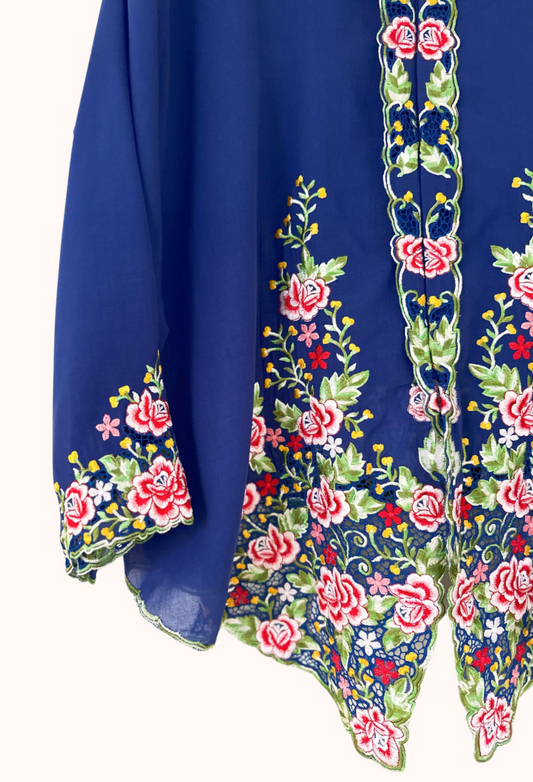 (6XL) Royal Blue Kebaya