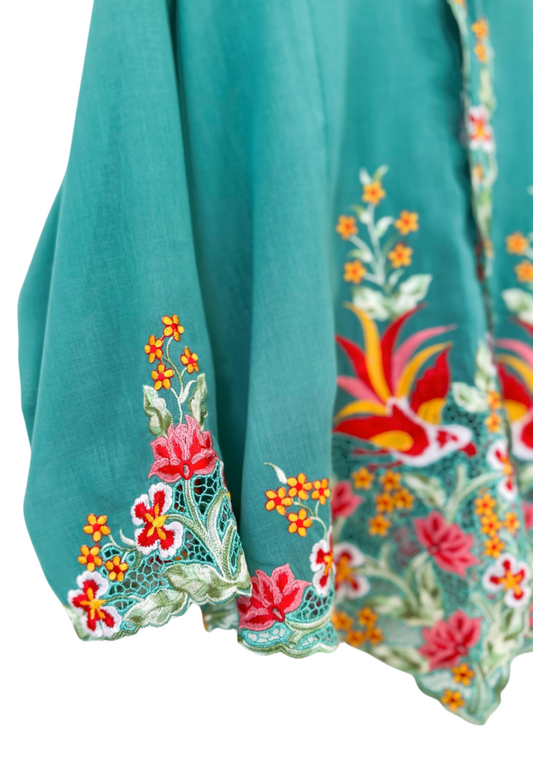 (3XL) Light Turquoise Green Kebaya