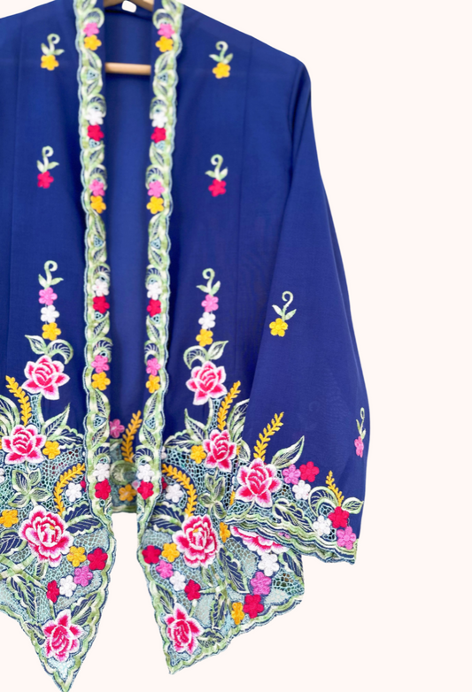 (XL) Royal Blue Kebaya