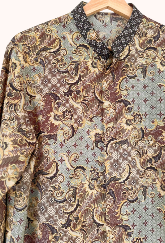 Men's Batik Long Sleeve Shirt