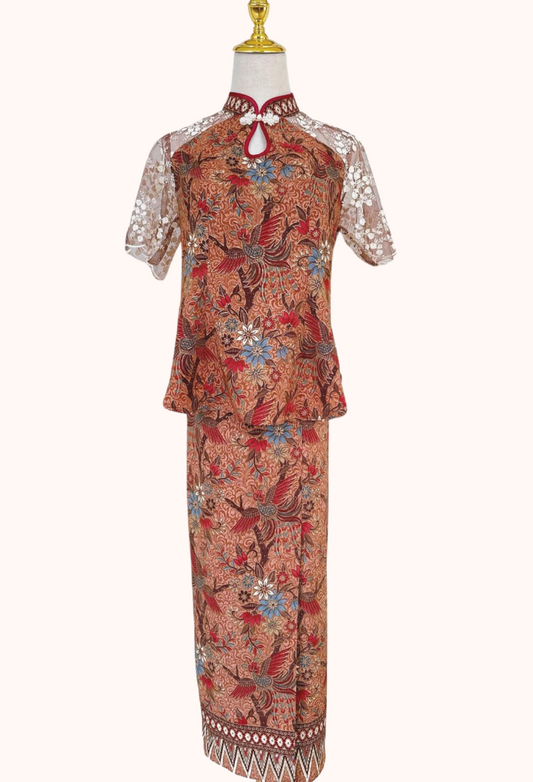 Cheongsam Top and Skirt Set