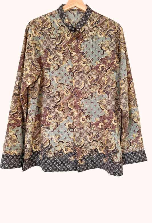 Men's Batik Long Sleeve Shirt