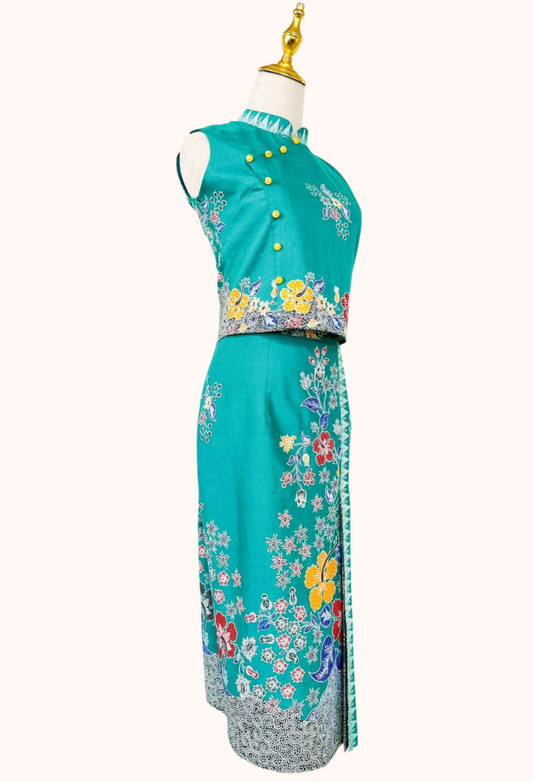 Cheongsam Top and Skirt Set