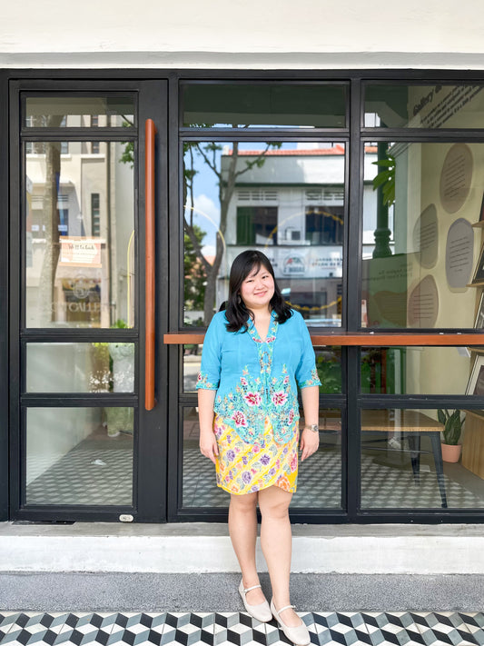 Kebaya Top in Baby Blue