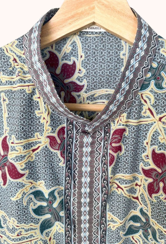 Men's Batik Long Sleeve Shirt