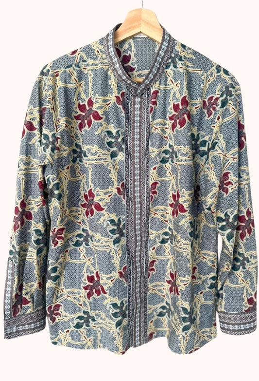 Men's Batik Long Sleeve Shirt